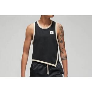 Jordan Flight Womens Plus Essential Jersey Tank Top Black Sand Drift Size 3X New